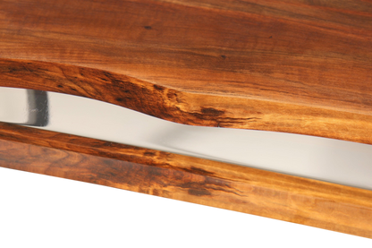 Beeindruckender Epoxidharz Tisch 160-90cm Nussbaum Esszimmer Tisch massiv Holz Epoxy Küchentisch