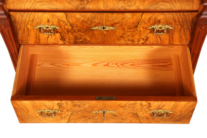 G071 Finish cm Wunderschöne Gründerzeit Kommode Louis Philippe Nussbaum Schubladen Kommode Sideboard um 1880