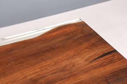 Beeindruckender Epoxidharz Tisch 160-90cm Nussbaum Esszimmer Tisch Epoxy Küchentisch massiv Holz