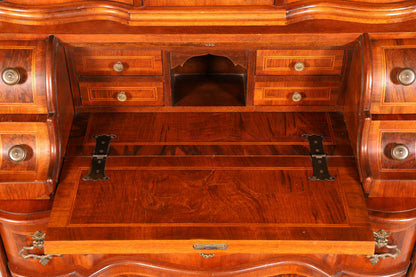Beeindruckender Barock Aufsatzsekretär Sekretär Schreibschrank Tabernakel Antik Stil Massivholz Vintage