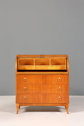 Traumhafter Mid Century Rollladen Sekretär echt Holz Büro Schrank Retro Schreibkommode