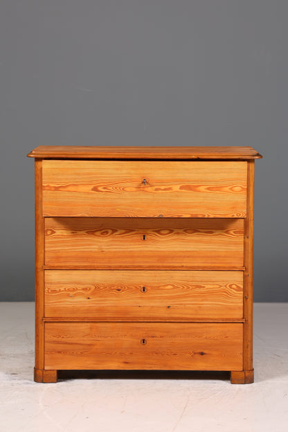 Stilvolle Biedermeier Kommode Antik Schrank Schubladenkommode Weichholz Wäschekommode