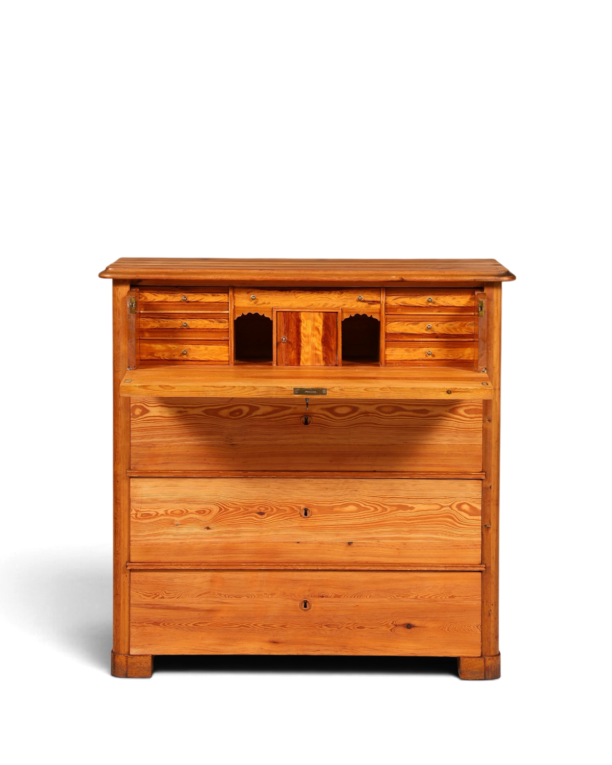 Stilvolle Biedermeier Kommode Antik Schrank Schubladenkommode Weichholz Wäschekommode