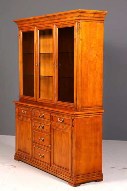 Wunderschöne Original Selva Vitrine Villa Borghese massiv Holz Buffet Schrank Bibliothek