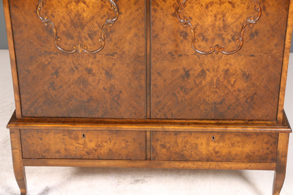 Stilvoller Chippendale Schrank Barock Stil Vertiko Highboard Antik 50s 60s Kommode