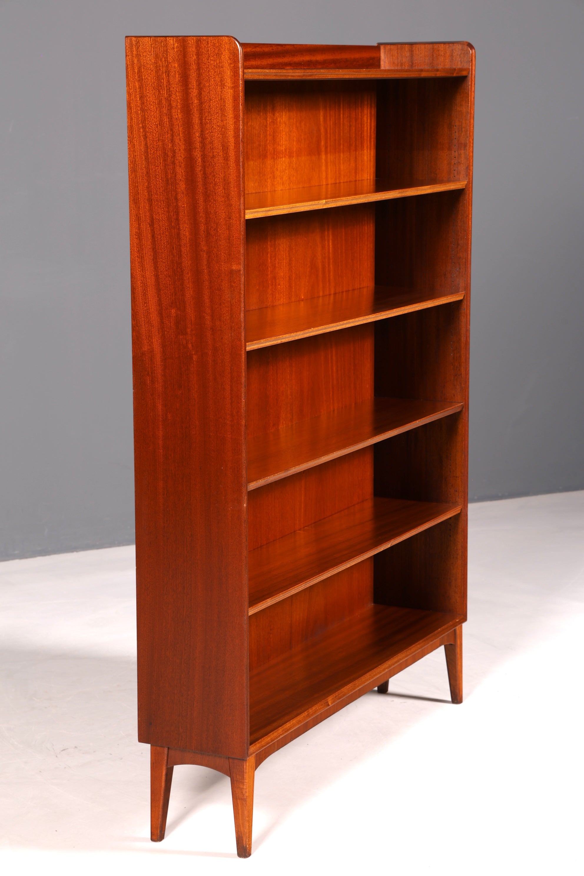 G088 Finish cm Schlichtes Mid Century Regal Vintage Bücherregal Schrank Buchablage 60s Bookshelf