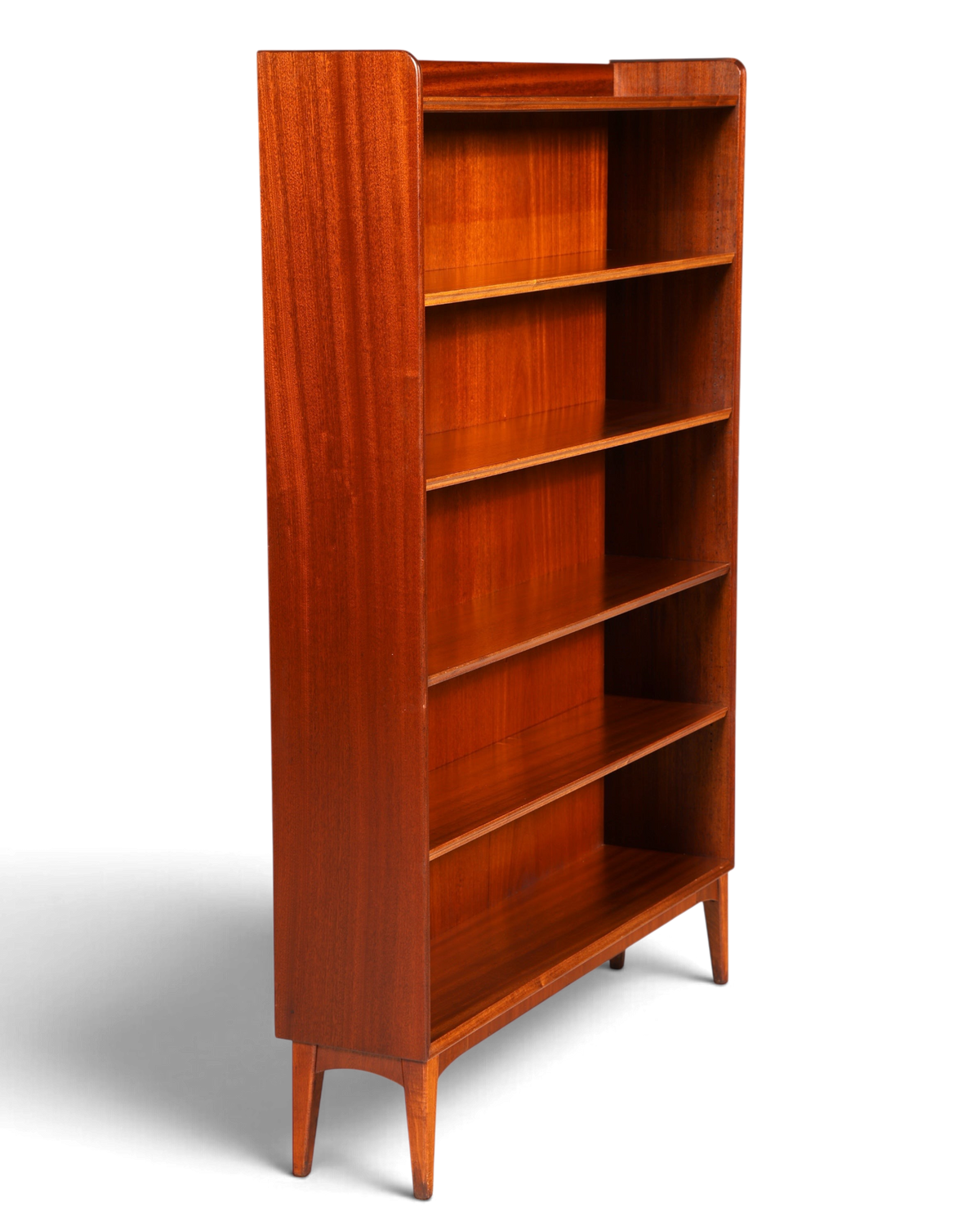 G088 Finish cm Schlichtes Mid Century Regal Vintage Bücherregal Schrank Buchablage 60s Bookshelf