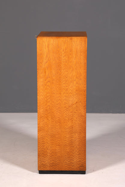 G090 Finish cm Schlichter Mid Century Rollladenschrank Bauhaus Apothekerschrank Art Deco Büro Aktenschrank