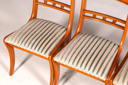 G093 Finish 4x Edle Englische Stühle Englisch Dining Chairs Antik 60er Jahre Regency Küchenstühle Stuhlset (Kopie)