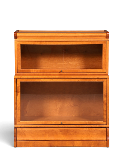 Hauptstadt Möblerei Boknäs Bücherregal aus Holz im Globe Wernicke Stil mit zwei verglasten Klapptüren