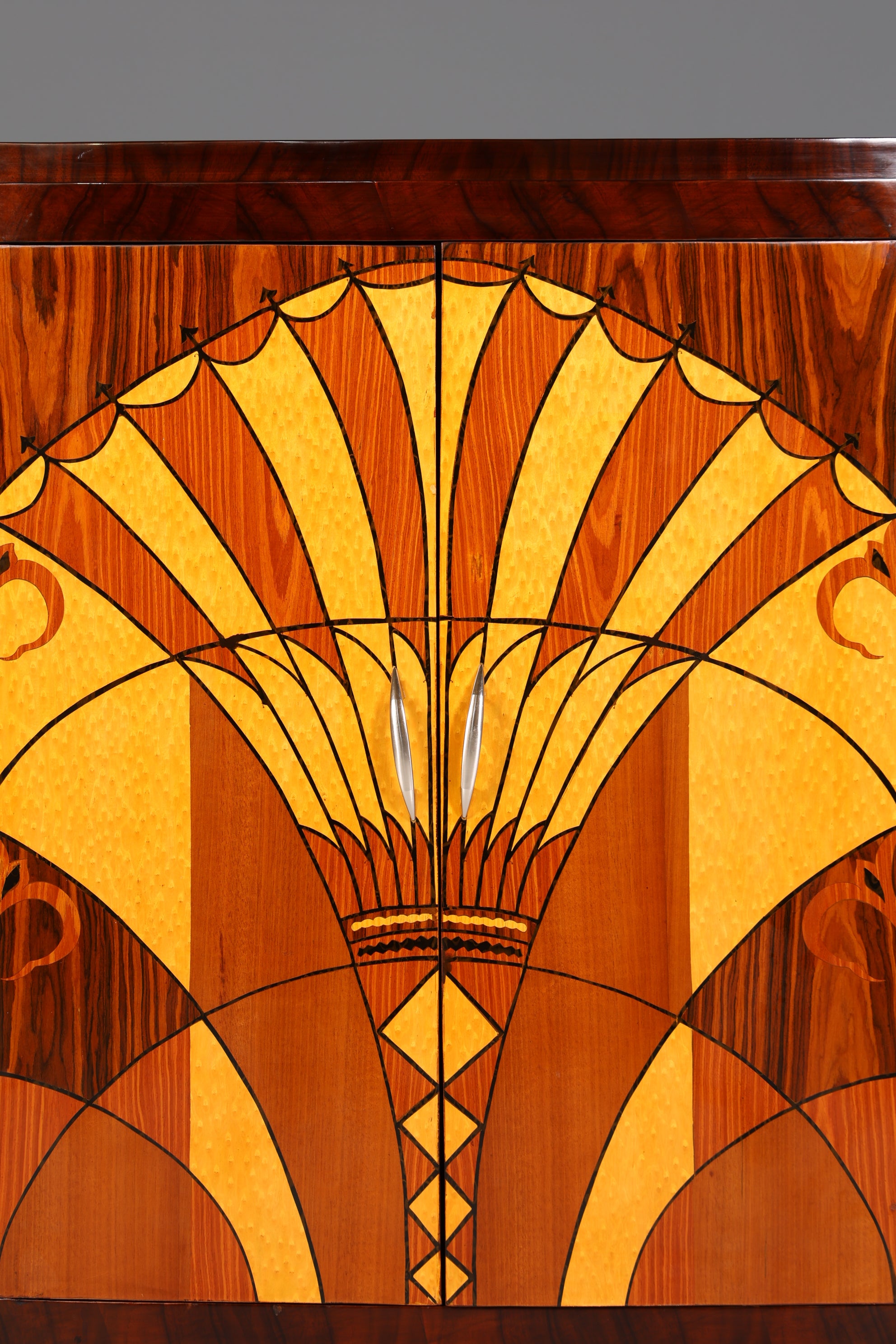 Art Deco Stil Highboard Schrank Kommode Vertiko Cabinet Sun