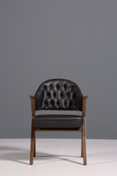 Luxuriöser "Manchester Black" Stuhl Chesterfield Stil  Bürostuhl Esszimmerstuhl Lounge Stuhl