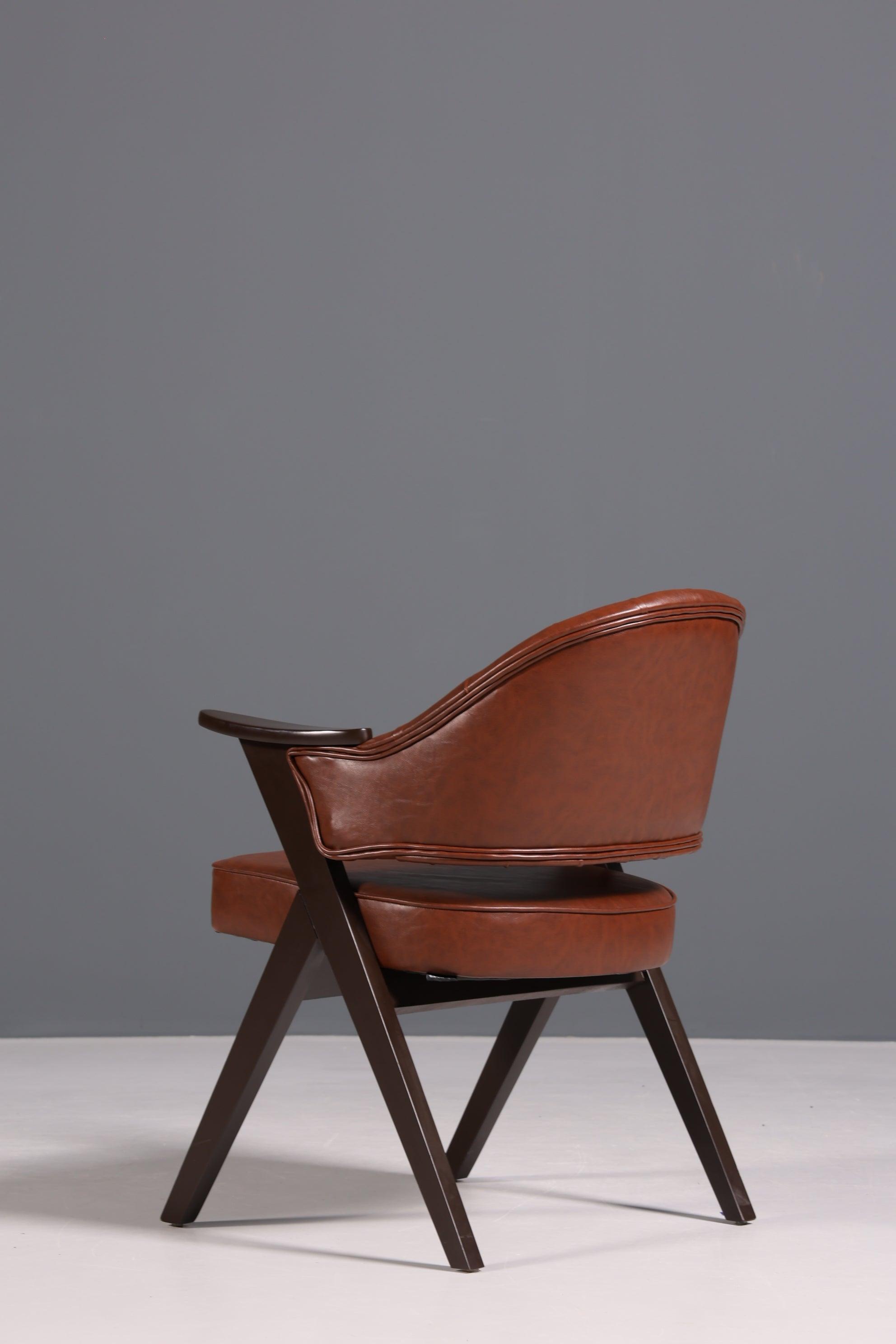 Luxuriöser "Manchester Brown" Stuhl Armlehnstuhl Bürostuhl Chesterfield Stil Esszimmerstuhl Lounge Stuhl