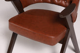 Luxuriöser "Manchester Brown" Stuhl Armlehnstuhl Bürostuhl Chesterfield Stil Esszimmerstuhl Lounge Stuhl