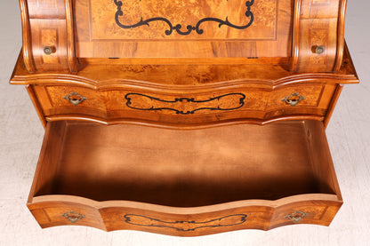 Beeindruckender Barock Aufsatzsekretär Nussbaum Sekretär Schreibschrank Tabernakel Massivholz Vintage