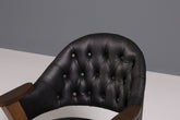 Luxuriöser "Manchester Black" Stuhl Chesterfield Stil  Bürostuhl Esszimmerstuhl Lounge Stuhl