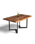 Beeindruckender Nussbaum Tisch 160cm-90cm Esszimmer Tisch Baumkanten Platte massiv Holz Küchentisch