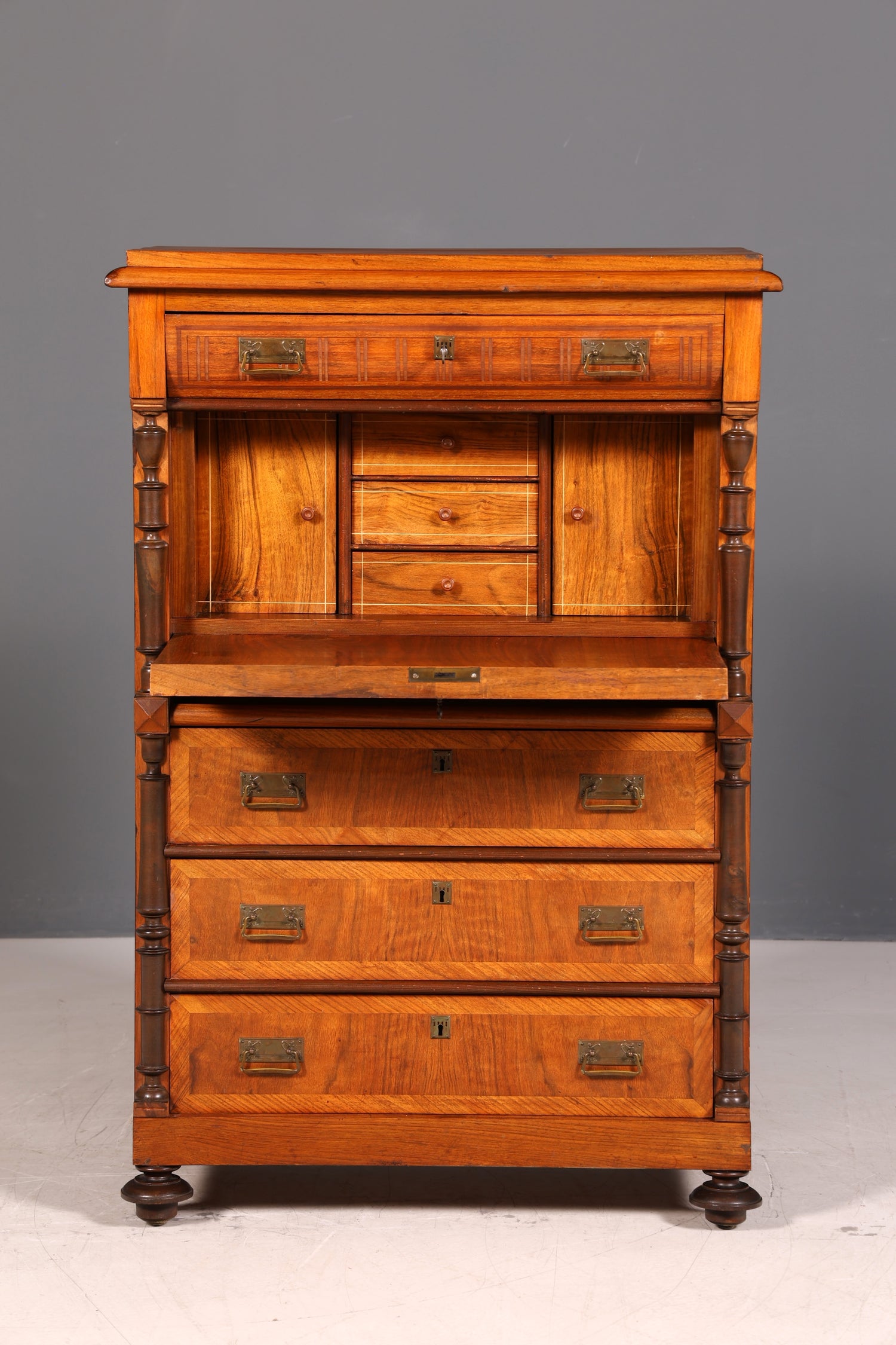 Traumhafter Gründerzeit Sekretär Jugendstil Kommode Antik Schubladenkommode Vertiko Highboard