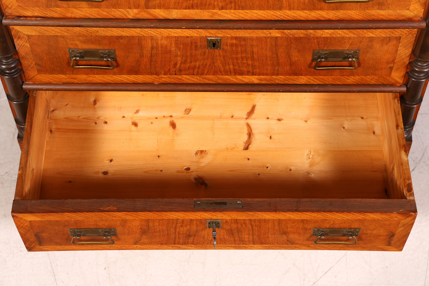 Traumhafter Gründerzeit Sekretär Jugendstil Kommode Antik Schubladenkommode Vertiko Highboard
