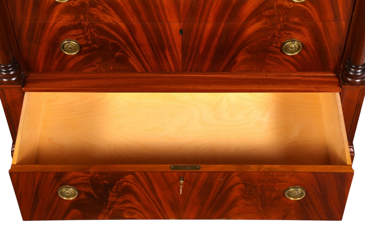 Stilvoller Original Biedermeier Sekretär Englisch Kommode Antik Bürokommode