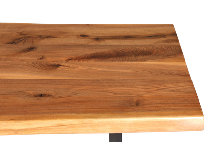 Beeindruckender Nussbaum Tisch 160cm-90cm Esszimmer Tisch Baumkanten Platte massiv Holz Küchentisch