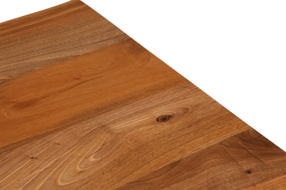 Stilvoller Nussbaum Tisch 180cm-95cm Esszimmer Tisch Baumkanten Platte massiv Holz Küchentisch