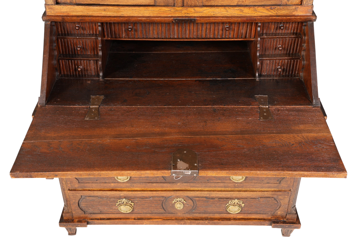 Beeindruckender Biedermeier Sekretär Louis Seize Aufsatzsekretär um 1810 Schreibkommode Büroschrank Kommode
