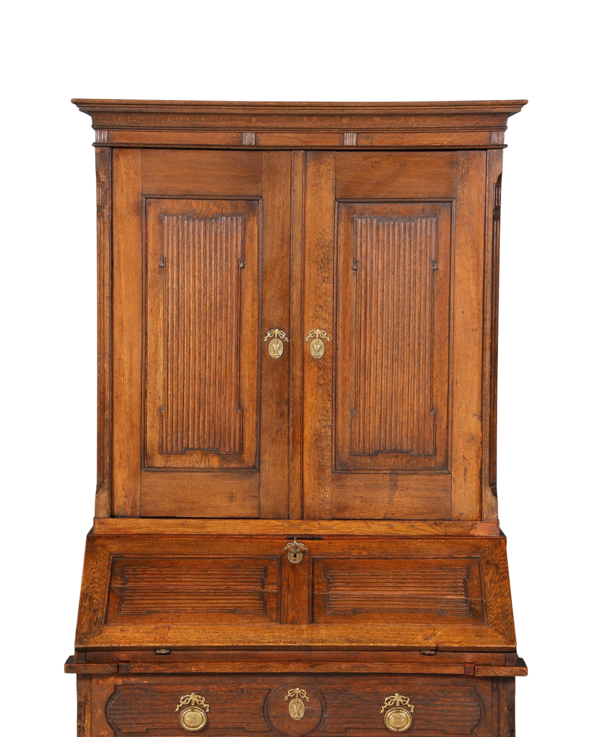 Beeindruckender Biedermeier Sekretär Louis Seize Aufsatzsekretär um 1810 Schreibkommode Büroschrank Kommode