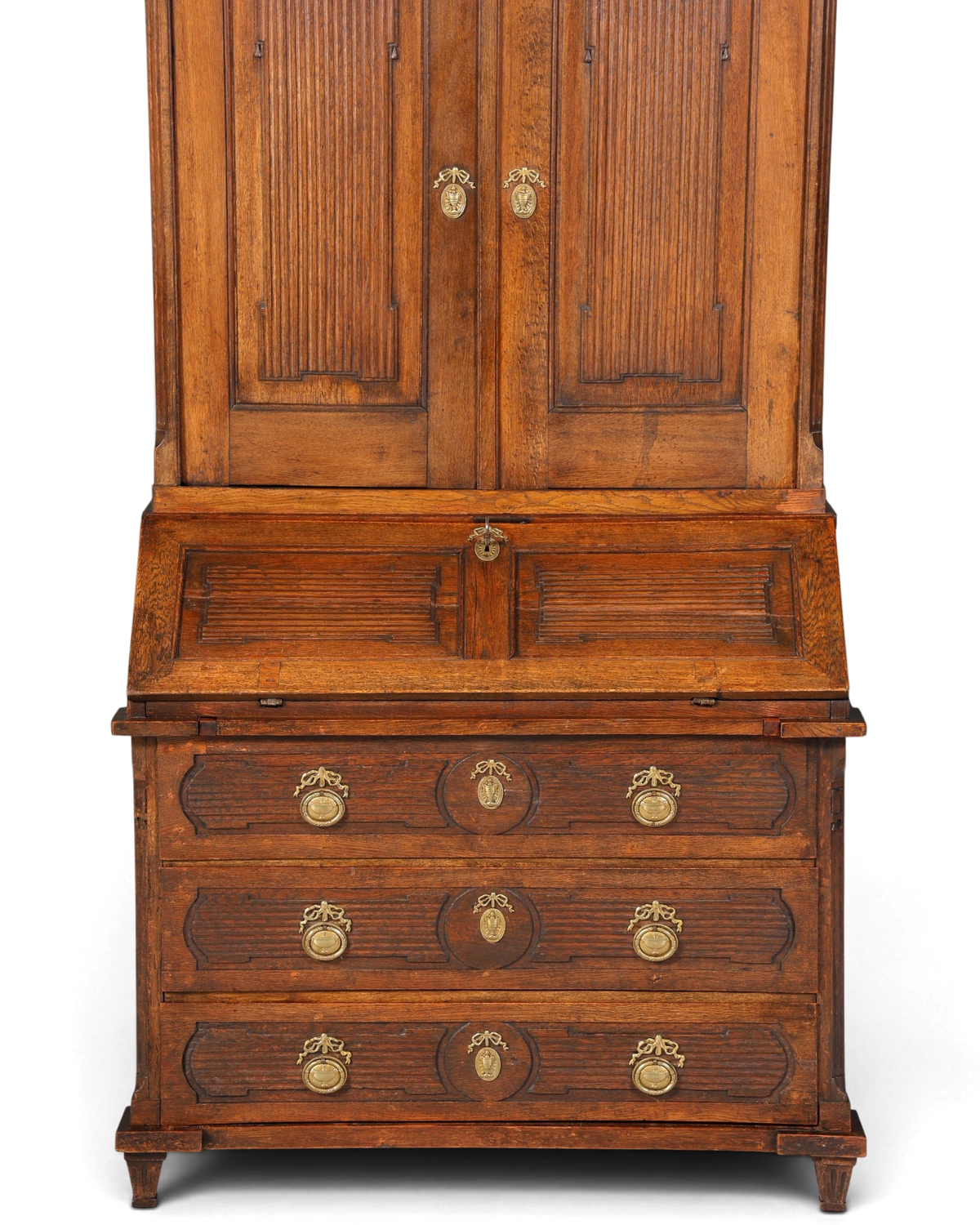 Beeindruckender Biedermeier Sekretär Louis Seize Aufsatzsekretär um 1810 Schreibkommode Büroschrank Kommode