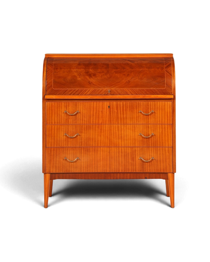 Wunderschöner Mid Century Rollladen Sekretär echt Holz Büro Schrank Vintage Schreibkommode