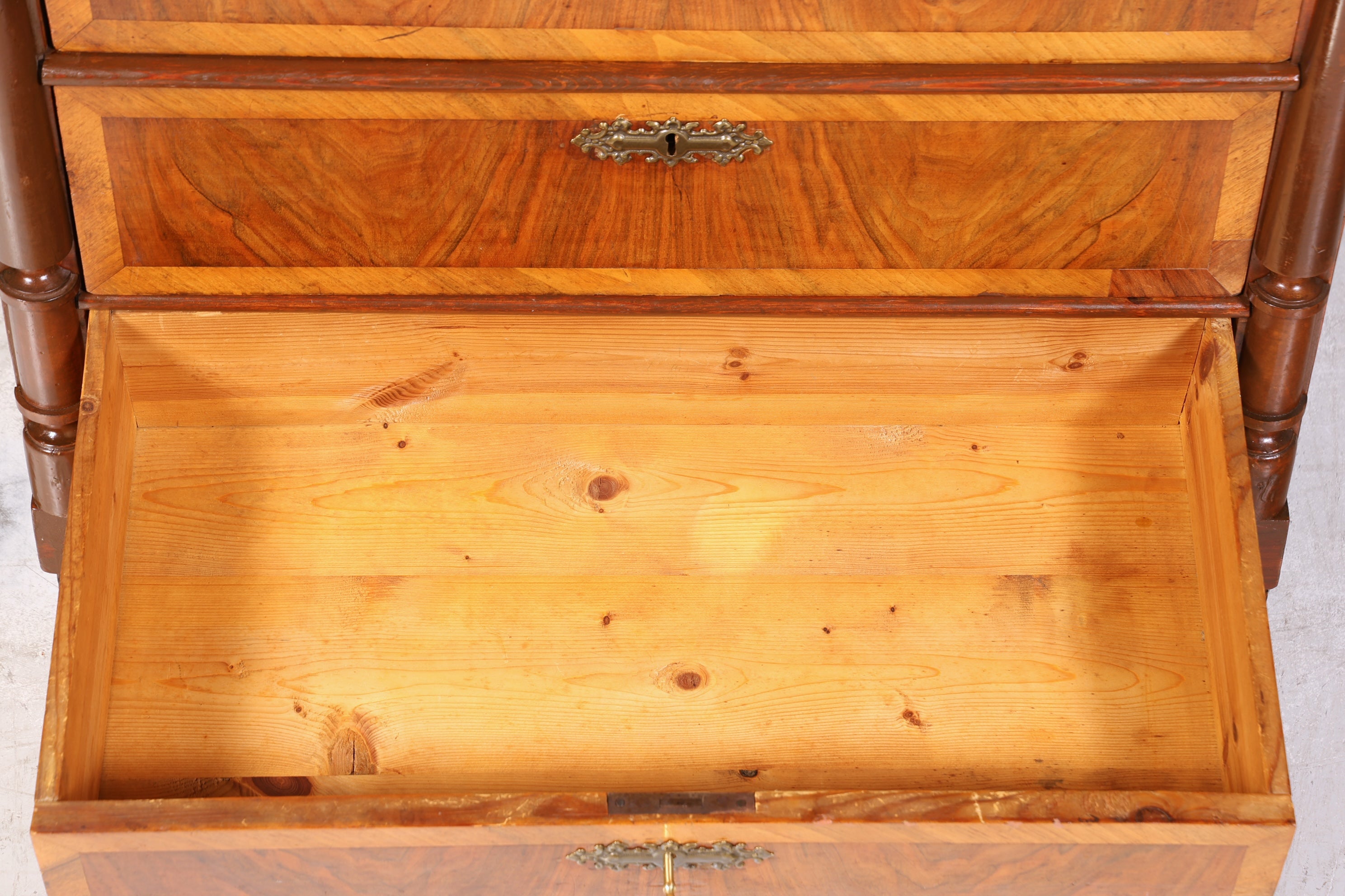 Edler Gründerzeit Sekretär Vertiko Highboard Jugendstil Kommode Schrank um 1880