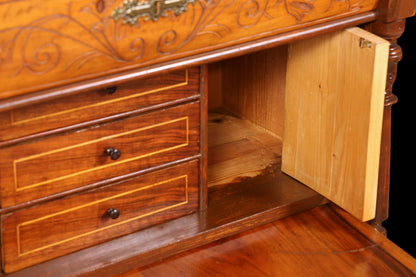 Edler Gründerzeit Sekretär Vertiko Highboard Jugendstil Kommode Schrank um 1880