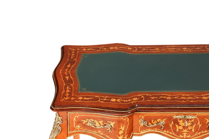 Traumhafter Louis XV Stil Schreibtisch French Desk Antik Barock Stil grün Bürotisch