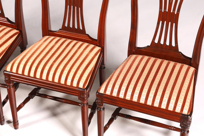 4x Edle Englische Stühle Englisch Dining Chairs Antik 60er Jahre Küchenstühle Stuhlset