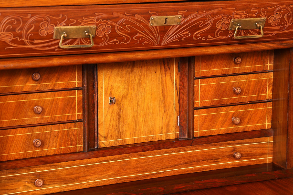 G782 Finish Wunderschöner Gründerzeit Sekretär Kommode Jugendstil Schubladenkommode Antik Vertiko (Kopie)