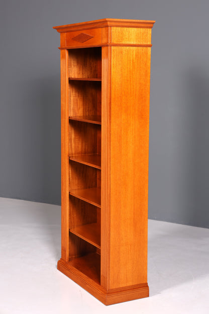 Beautiful English-style bookcase, cherry wood, antique 1960s cabinet