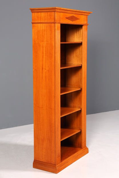 Beautiful English-style bookcase, cherry wood, antique 1960s cabinet