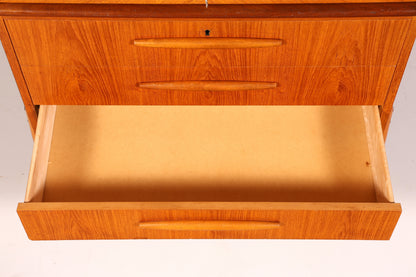 Wunderschöner Mid Century Rollladen Sekretär Schreibkommode Büro Schrank Vintage 60s Holz