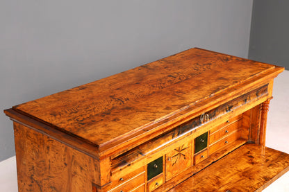 G794 Finish Wunderschöner Original Biedermeier Sekretär um 1860 Englisch Kommode Antik Bürokommode (Kopie)