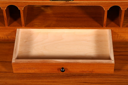 Wunderschöner Mid Century Rollladen Sekretär Schreibkommode Büro Schrank Vintage 60s Holz