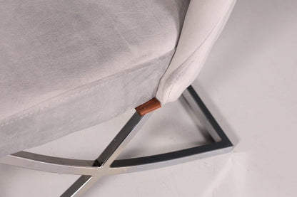 Edler Chesterfield Esszimmerstuhl "Valencia" in Grau