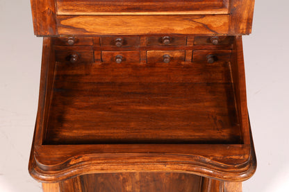 Prachtig Engels Davenport-bureau, secretaire en schrijfcommode in victoriaanse stijl, antiek en vintage