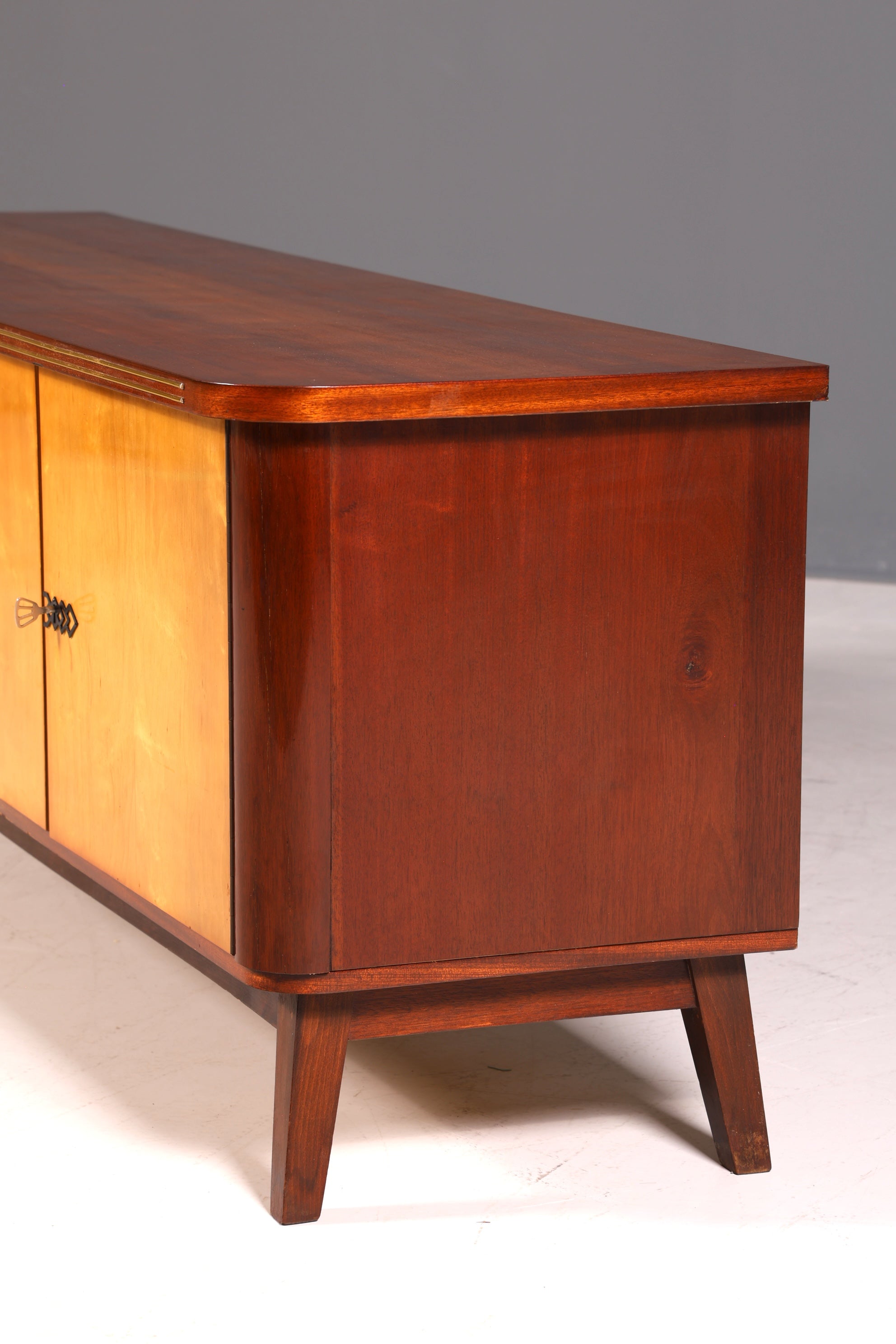 G135 Finish Schlichtes Mid Century Sideboard Vintage TV Kommode 60s Schrank Longboard Retro Lowboard