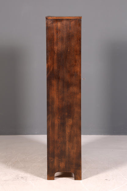 G800 Finish Traumhafte Jugendstil Vitrine Antike Holz Bücherschrank Eiche Antik Schrank Geschirrschrank (Kopie)
