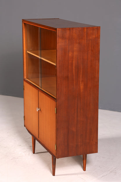 G142 Finish Wunderschöne Mid Century Vitrine Vintage Regal Retro Bücherregal VEB Bookshelf