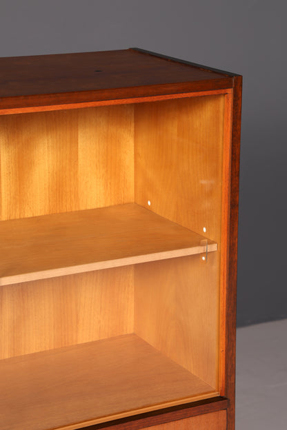 G142 Finish Wunderschöne Mid Century Vitrine Vintage Regal Retro Bücherregal VEB Bookshelf