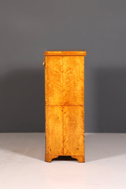 Indrukwekkende Biedermeier-secretaire, antieke commode, kantoor-schrijfcommode, highboard