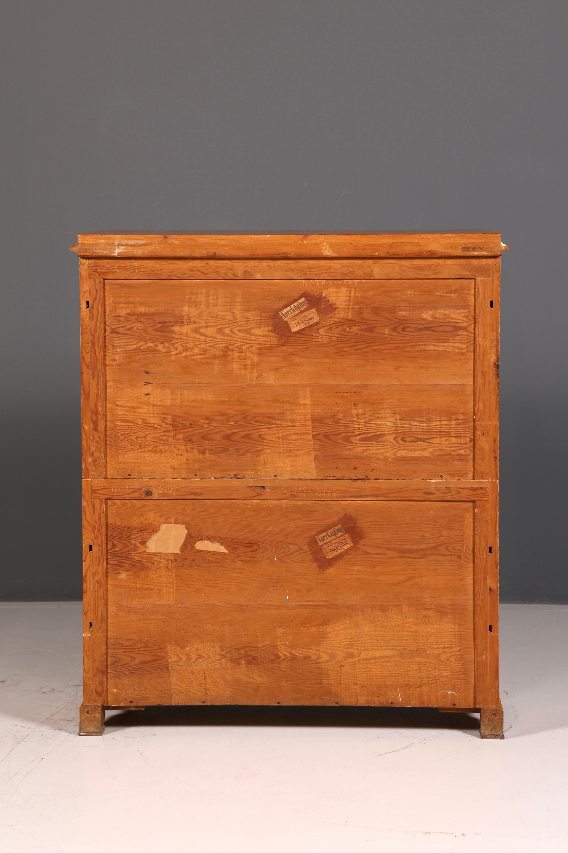 Indrukwekkende Biedermeier-secretaire, antieke commode, kantoor-schrijfcommode, highboard