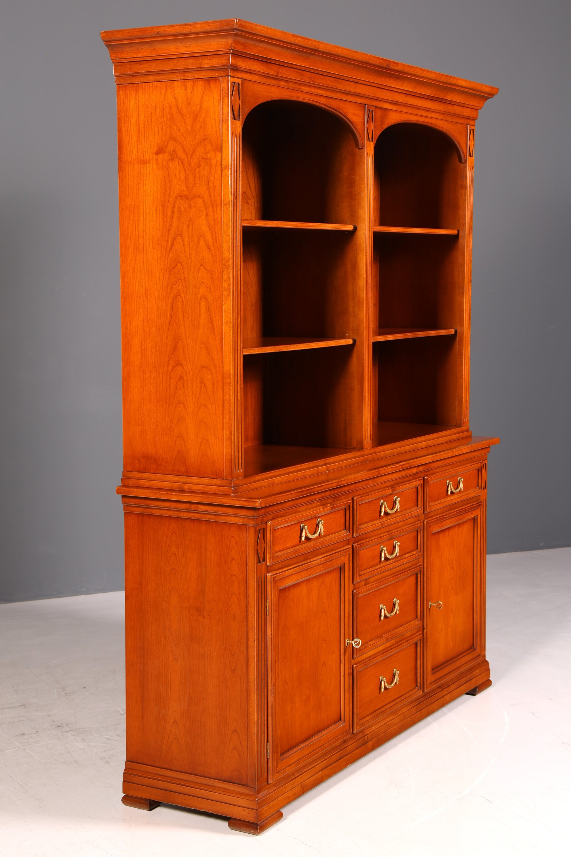 G144 Finish cm SELVA Wunderschönes Englisches Bücherregal Eibe Antik Regal Bookshelf Buchablage 60s