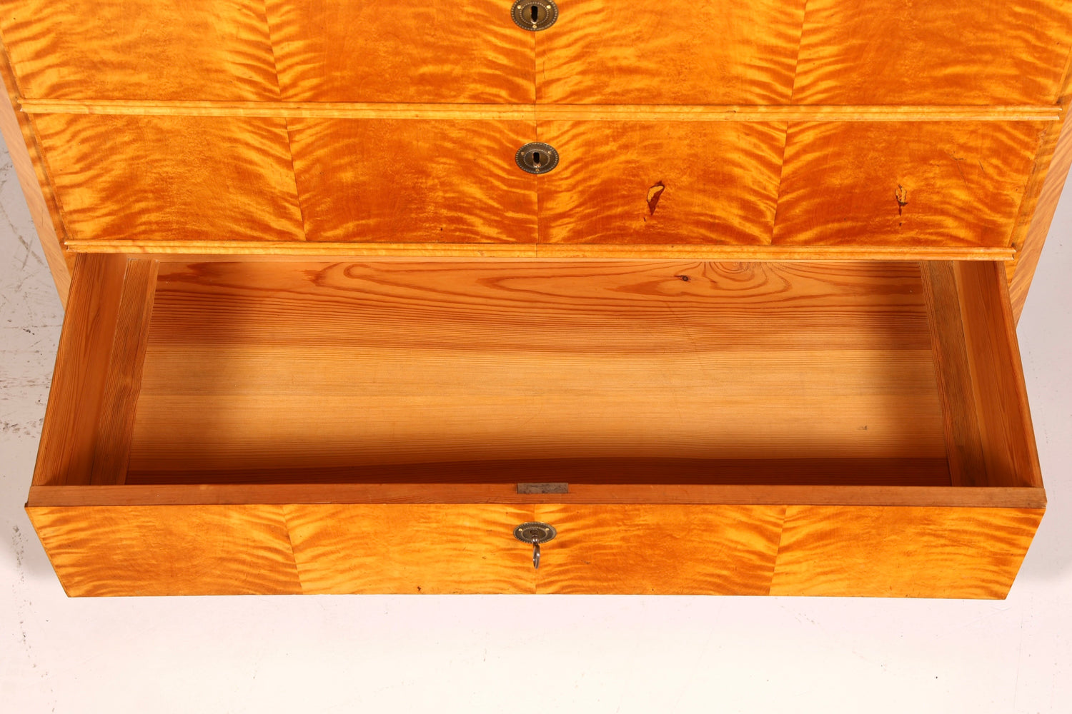 Indrukwekkende Biedermeier-secretaire, antieke commode, kantoor-schrijfcommode, highboard